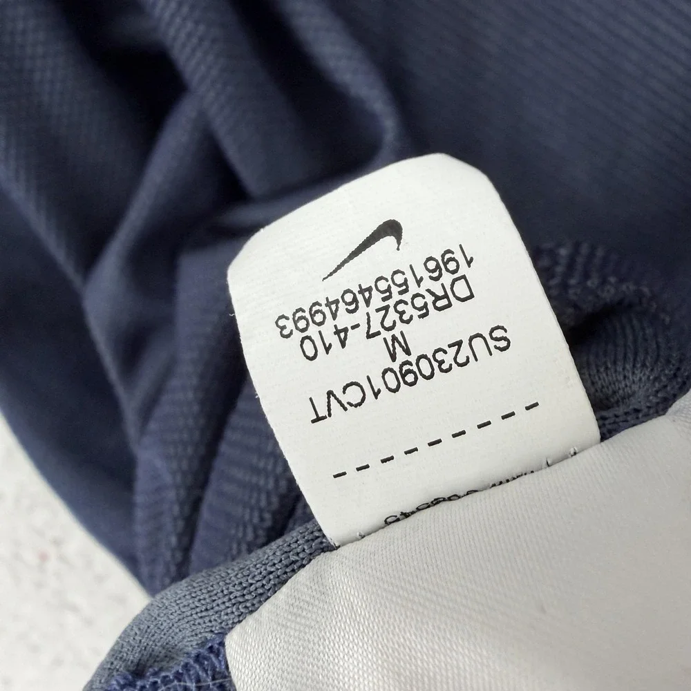 Nike Tiger Woods Dri-FIT ADV Polo Shirt‎ Mens Medium Blue Golf Performance Top
